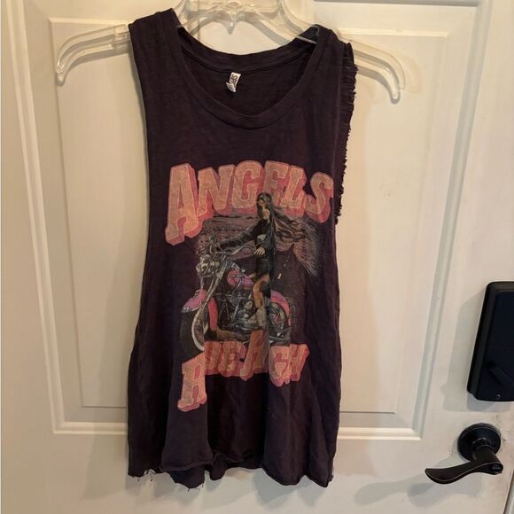 RARE Spell&the Gypsy Angels Ride High Distressed Sleeveless Tee - Picture 4 of 9